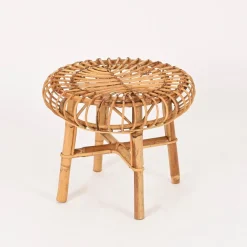Italienischer Beistelltisch aus Rattan & Bambus von Franco Albini, 1960er