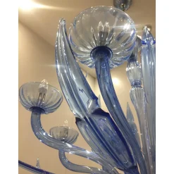 Italienischer Bluino Kronleuchter aus Muranoglas von Simoeng
