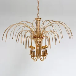 Italienischer Cascata Kronleuchter mit Murano Tropfen, 1970er
