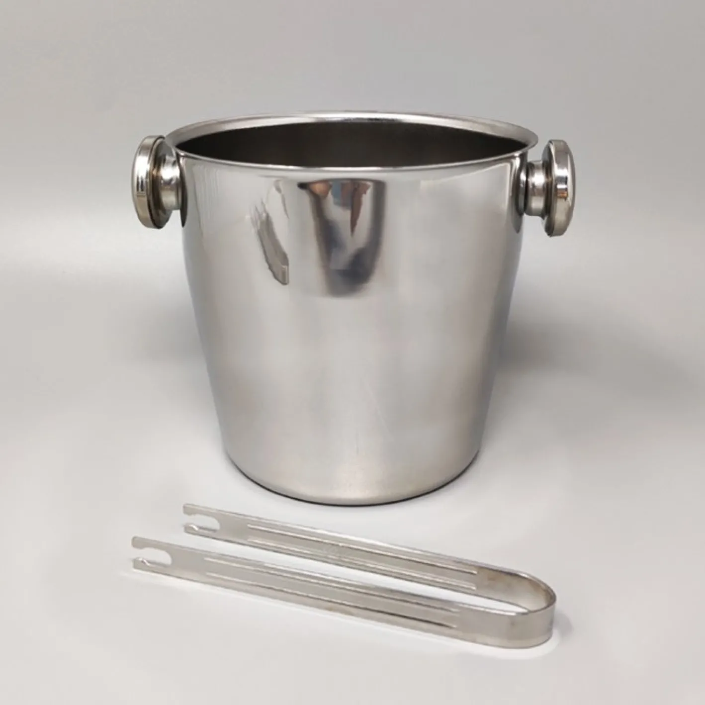 Italienischer Cocktailshaker mit Eiskübel von Mepra, 1970er, 3er Set