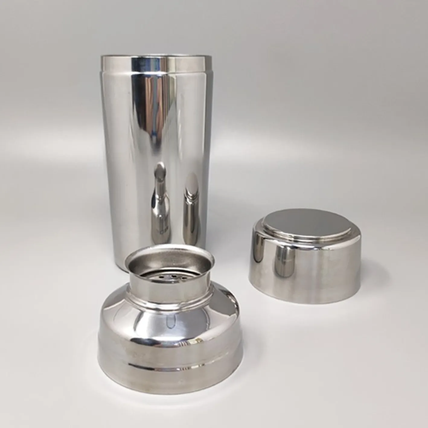 Italienischer Cocktailshaker mit Eiskübel von Mepra, 1970er, 3er Set