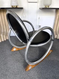 Italienischer Dondolo Schaukelstuhl von Verner Panton für Ycami, 1990er