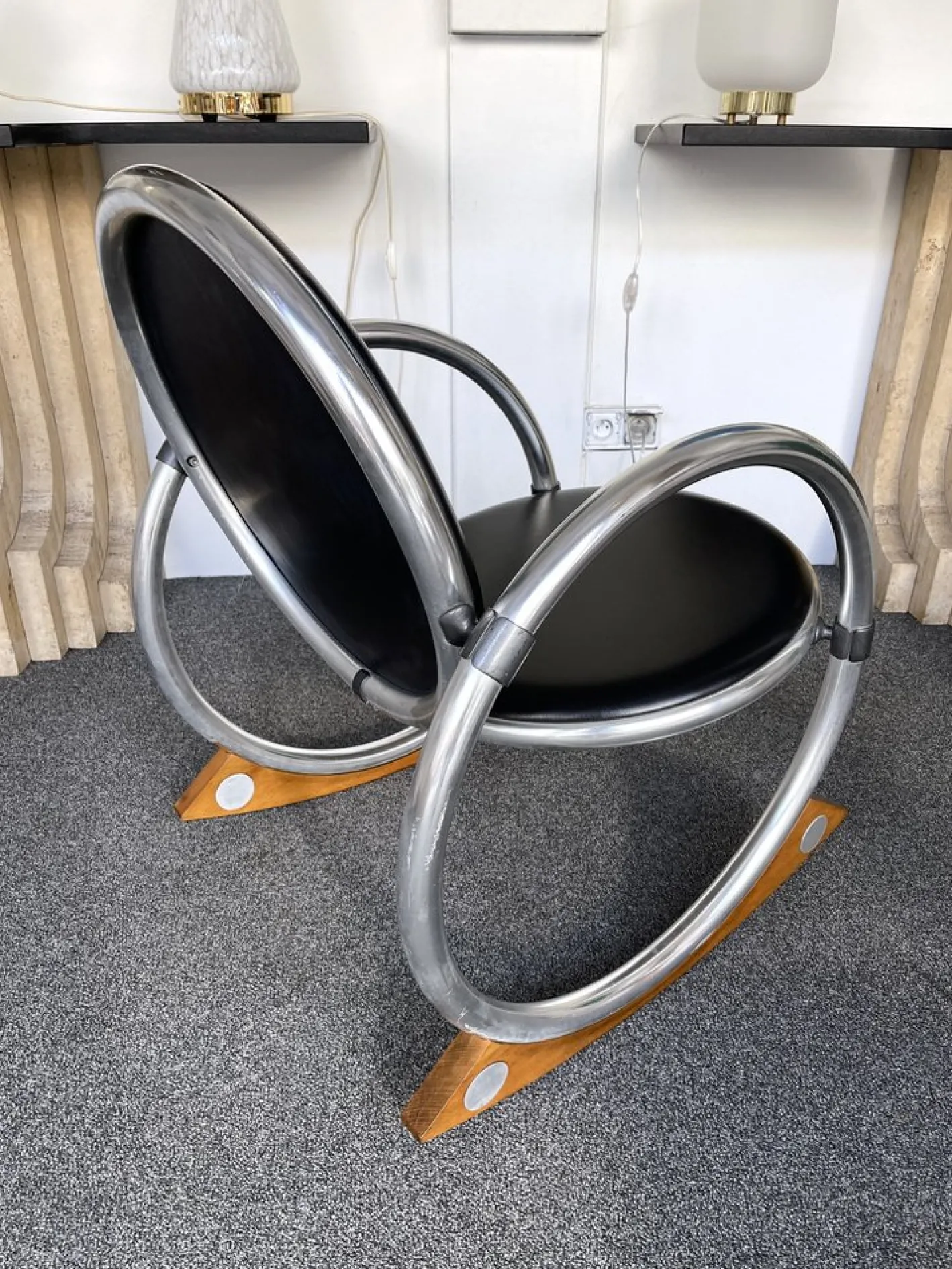 Italienischer Dondolo Schaukelstuhl von Verner Panton für Ycami, 1990er
