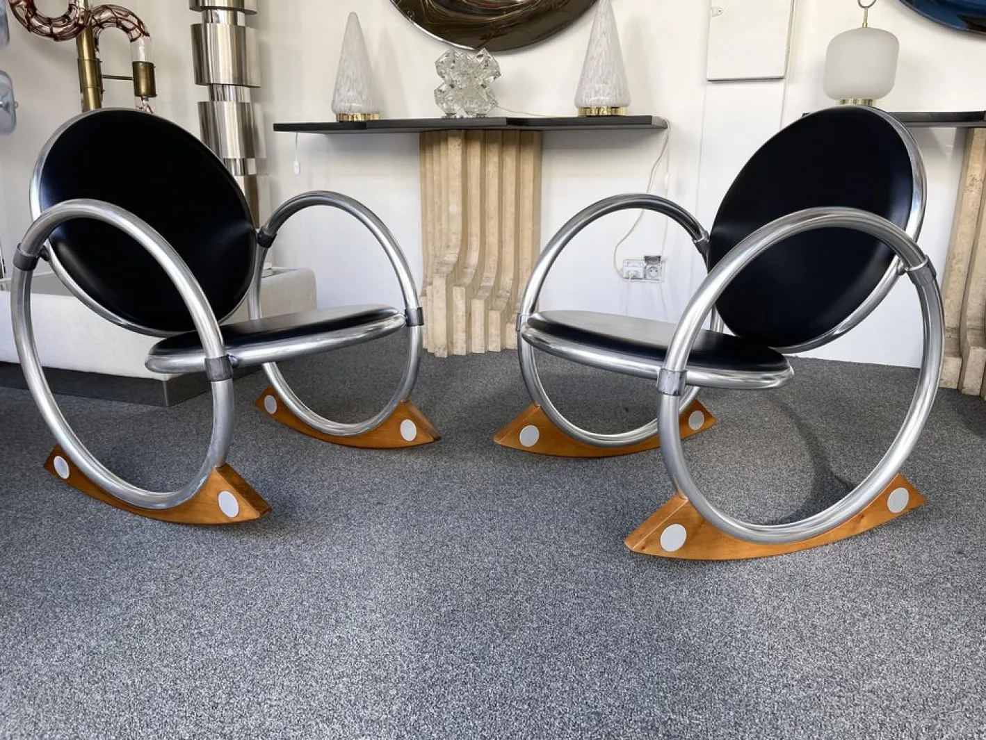 Italienischer Dondolo Schaukelstuhl von Verner Panton für Ycami, 1990er
