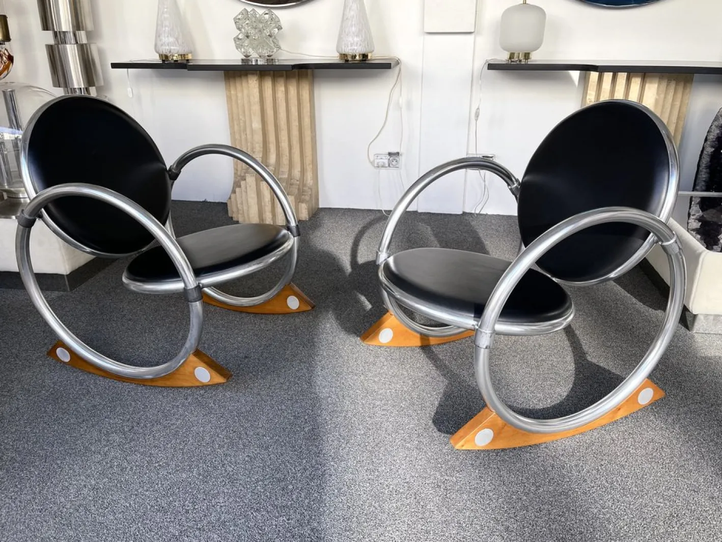 Italienischer Dondolo Schaukelstuhl von Verner Panton für Ycami, 1990er