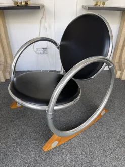 Italienischer Dondolo Schaukelstuhl von Verner Panton für Ycami, 1990er