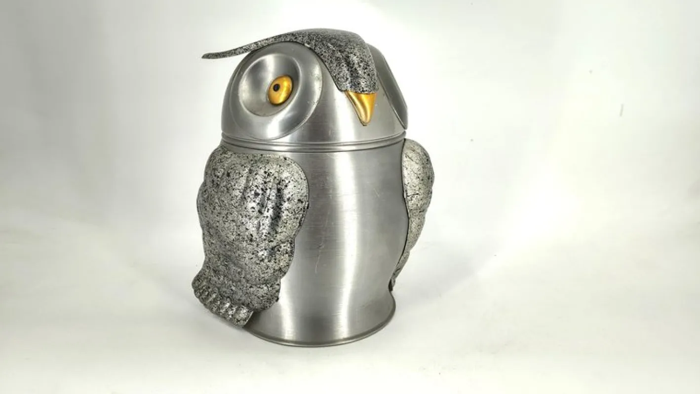 Italienischer Eiskübel in Eulen-Optik, 1960er
