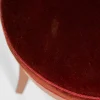 Italienischer Geschwungener Walnuss Stuhl mit Rotem Samtsitz, Frühes 20. Jh