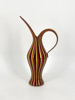 Italienische Rigati Karaffe aus Muranoglas von Anna Gili für Salviati, 1997