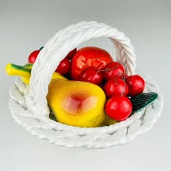 Italienischer Keramik Obstkorb, 1970er