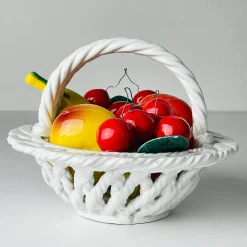 Italienischer Keramik Obstkorb, 1970er