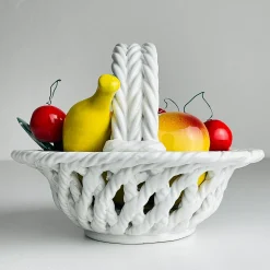 Italienischer Keramik Obstkorb, 1970er