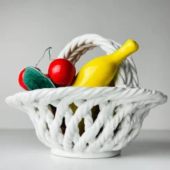 Italienischer Keramik Obstkorb, 1970er