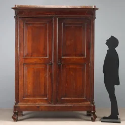 Italienischer Kleiderschrank aus Nussholz und Pappel