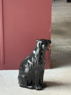 Italienischer Künstler, Black Panther, 1960er, Terrakotta