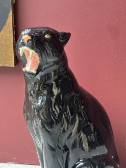 Italienischer Künstler, Black Panther, 1960er, Terrakotta