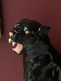 Italienischer Künstler, Black Panther, 1960er, Terrakotta