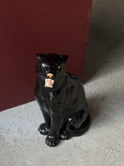 Italienischer Künstler, Black Panther, 1960er, Terrakotta