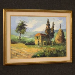 Italienischer Künstler, Landschaft, 1970, Öl auf Leinwand