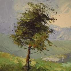 Italienischer Künstler, Landschaft, 1970, Öl auf Leinwand