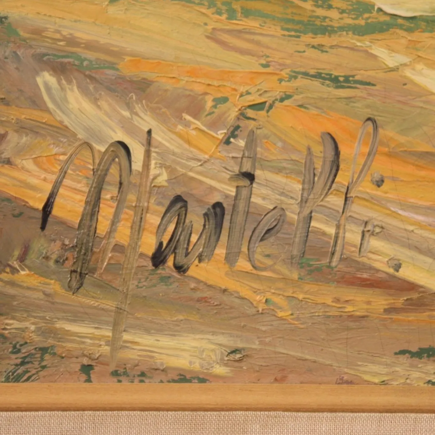 Italienischer Künstler, Landschaft, 1970, Öl auf Leinwand