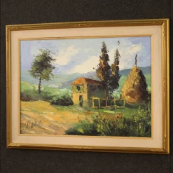 Italienischer Künstler, Landschaft, 1970, Öl auf Leinwand