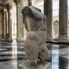 Italienischer Künstler, Skulptur des Apollo Torso, 1980, Stein