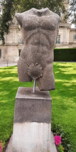 Italienischer Künstler, Skulptur des Apollo Torso, 1980, Stein