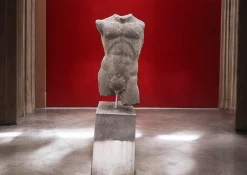 Italienischer Künstler, Skulptur des Apollo Torso, 1980, Stein