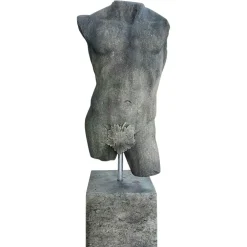 Italienischer Künstler, Skulptur des Apollo Torso, 1980, Stein