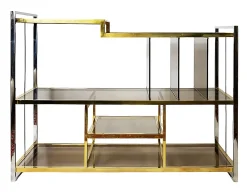 Italienischer Konsolentisch aus Chrom & Glas von Serantoni & Arcangeli, 1970er