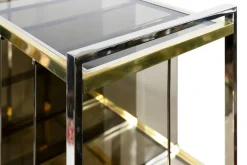 Italienischer Konsolentisch aus Chrom & Glas von Serantoni & Arcangeli, 1970er