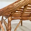 Italienischer Korbgeflecht Rattan Armlehnstuhl, 1950er