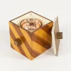 Italienischer Mid-Century Eiskübel aus Holz & Messing, 1960er
