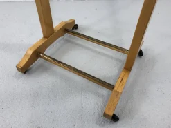 Italienischer Mid-Century Garderobenständer aus Buche & Messing von Fratelli Reguitti, 1950er