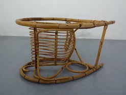 Italienischer Mid-Century Schaukelstuhl aus Bambus, 1950er