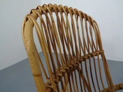 Italienischer Mid-Century Schaukelstuhl aus Bambus, 1950er