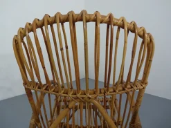 Italienischer Mid-Century Schaukelstuhl aus Bambus, 1950er