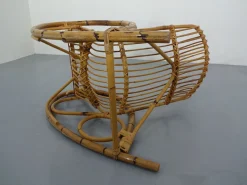 Italienischer Mid-Century Schaukelstuhl aus Bambus, 1950er