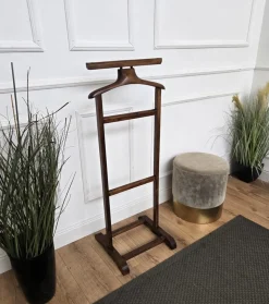 Italienischer Mid-Century Stummer Diener aus Holz, 1970er
