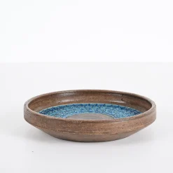 Italienischer Mid-Century Tafelaufsatz aus blauer Keramik von Aldo Londi für Bitossi, 1960er