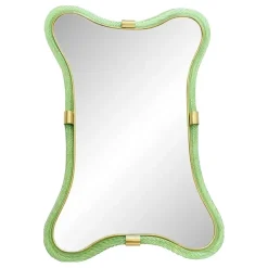 Italienischer Murano Glas Spiegel in Grau von Simoeng
