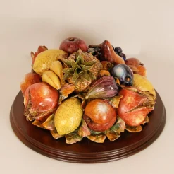 Italienischer Obstkorb aus Keramik, 1950er