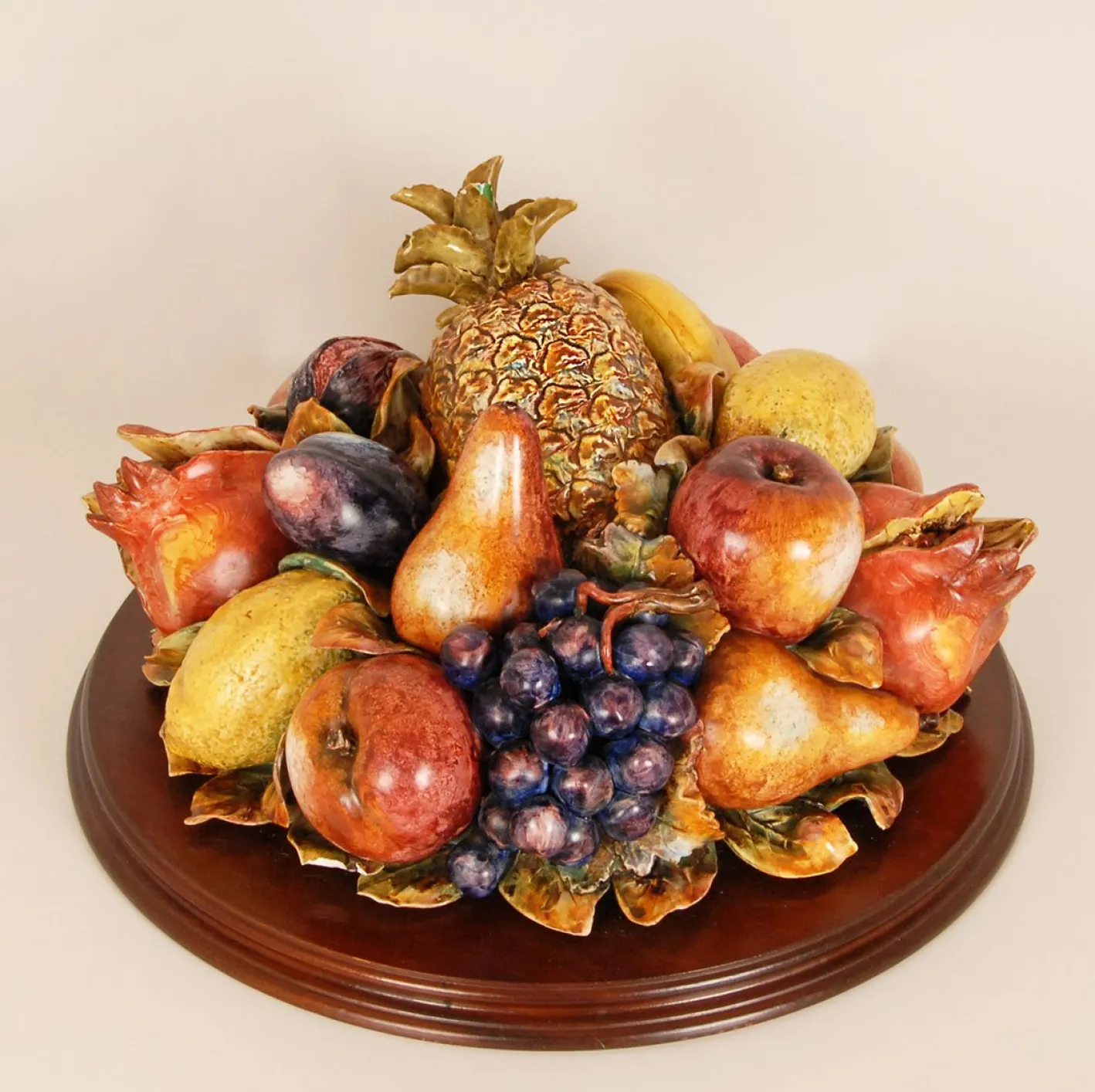 Italienischer Obstkorb aus Keramik, 1950er