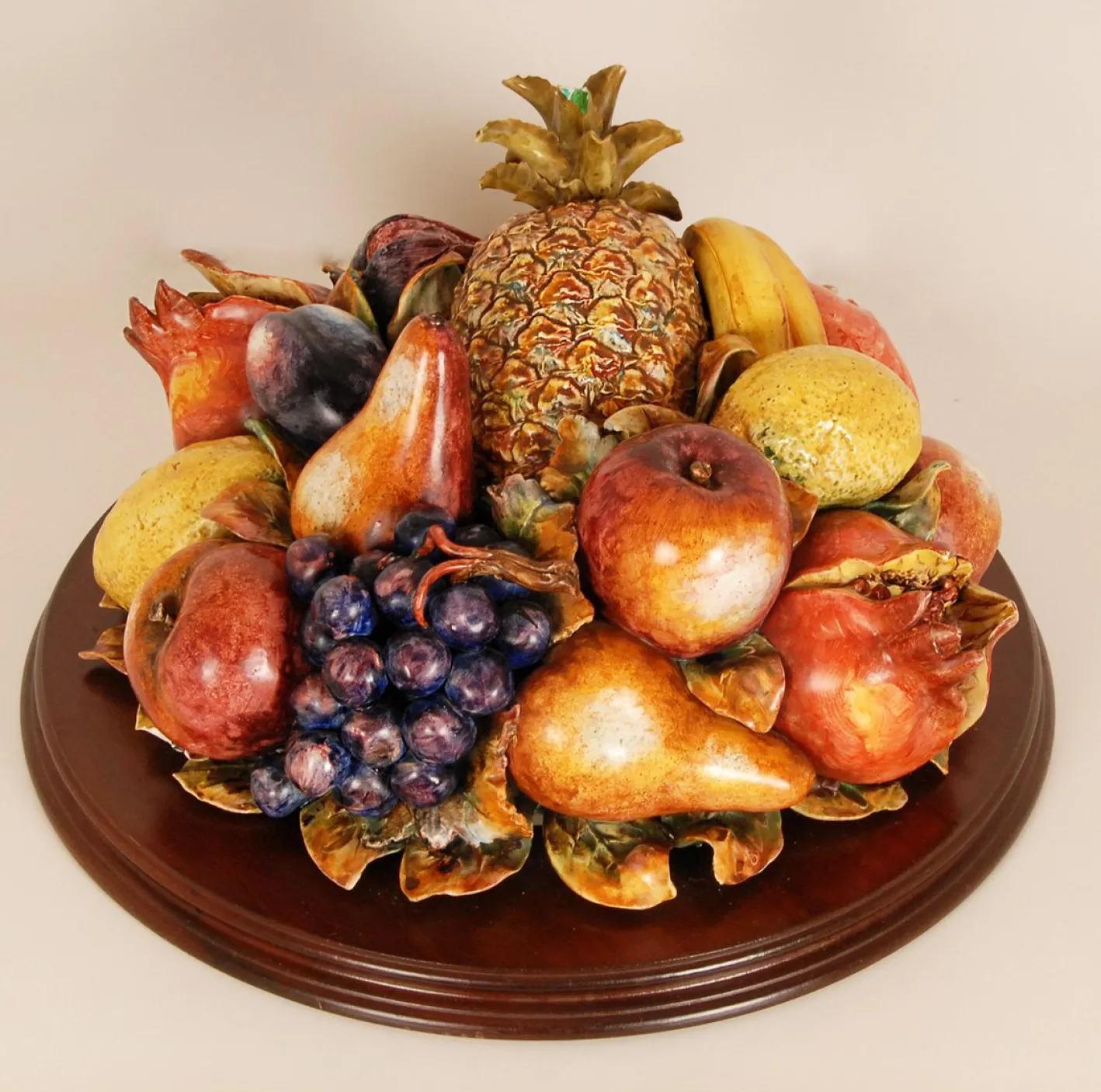 Italienischer Obstkorb aus Keramik, 1950er
