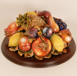 Italienischer Obstkorb aus Keramik, 1950er