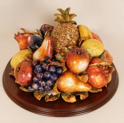 Italienischer Obstkorb aus Keramik, 1950er