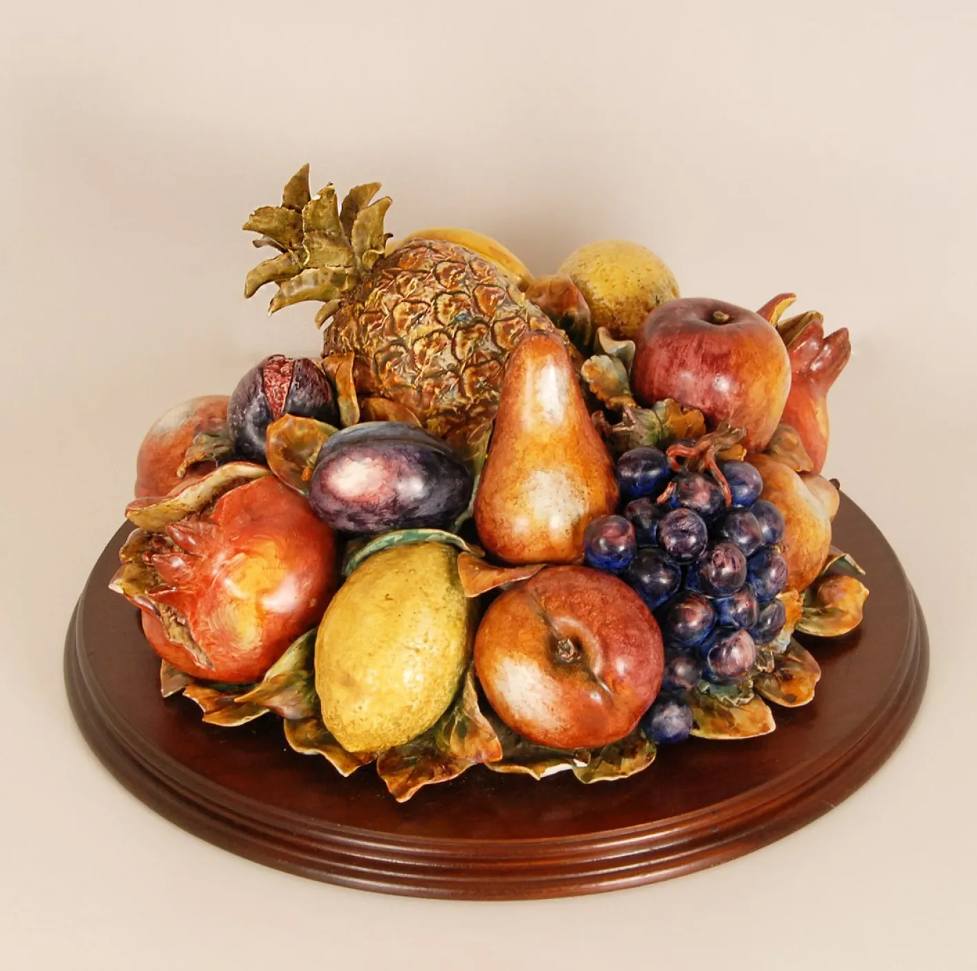 Italienischer Obstkorb aus Keramik, 1950er