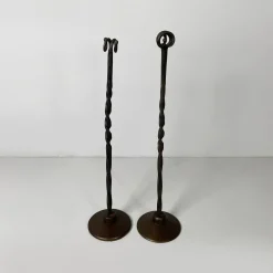 Italienischer Türstopper aus Schmiedeeisen im 19. Jh., 1930er, 2er Set