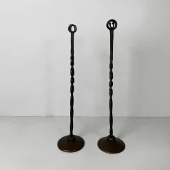 Italienischer Türstopper aus Schmiedeeisen im 19. Jh., 1930er, 2er Set